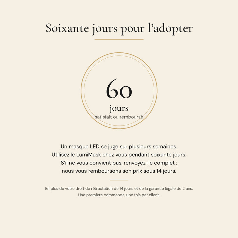 LumiMask : soixante jours pour l'adopter, satisfait ou remboursé