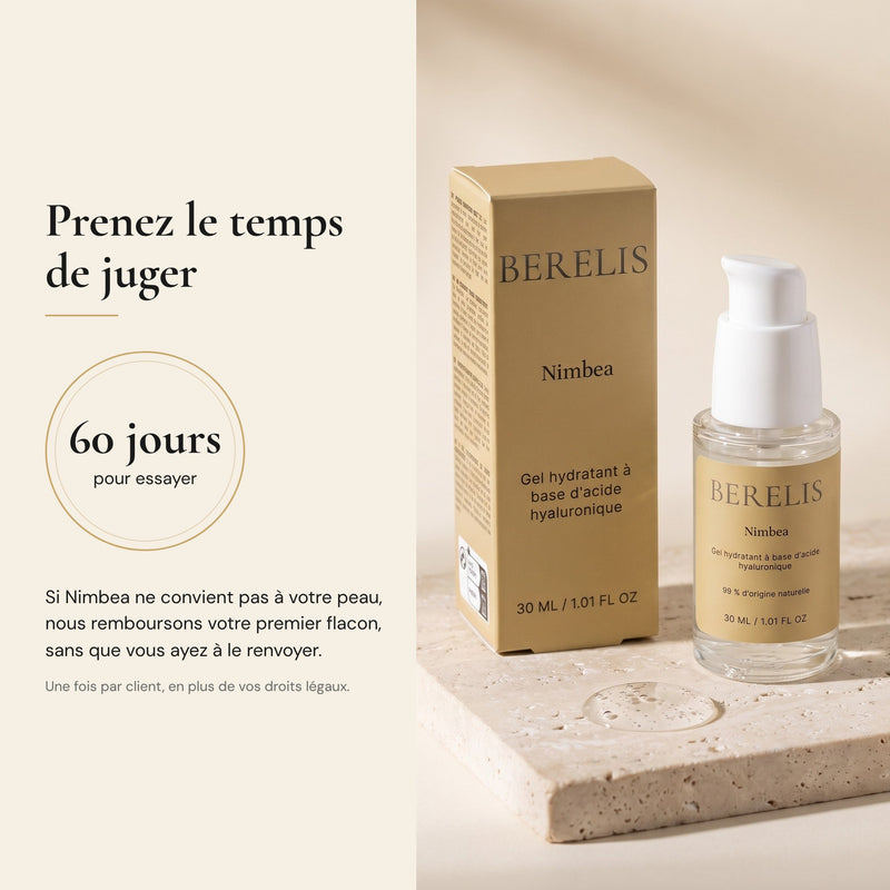 Nimbea : 60 jours pour essayer, premier flacon remboursé sans le renvoyer