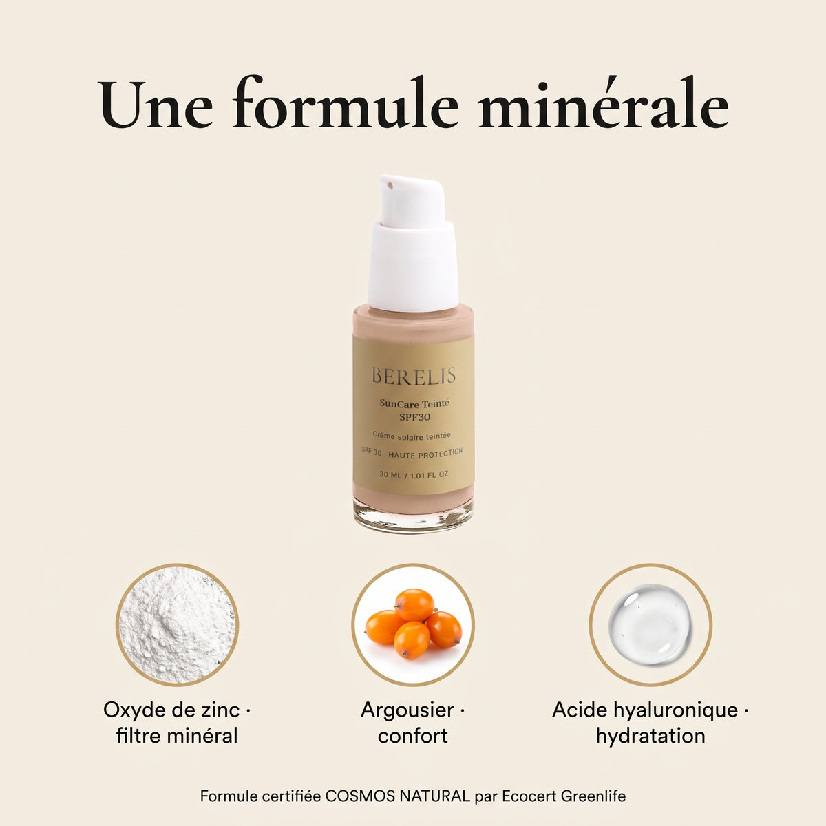 Composition du SunCare Teinté SPF30