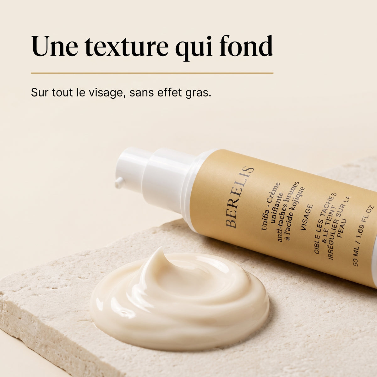 Texture fondante de la crème Unifia