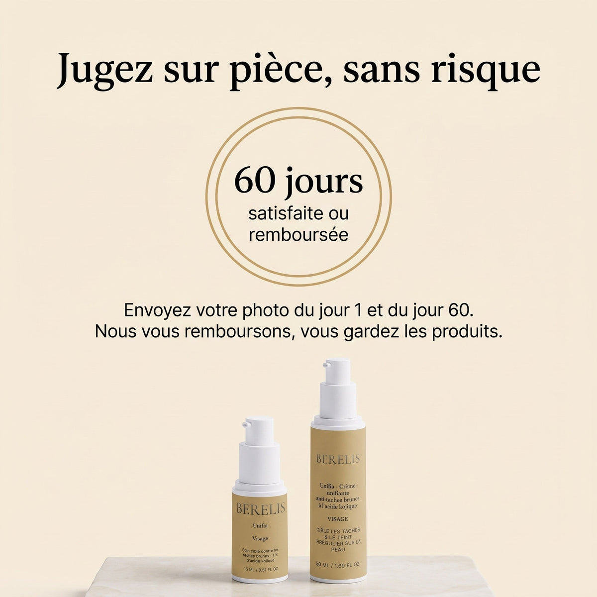 Garantie 60 jours satisfaite ou remboursée sur le Protocole Unifia