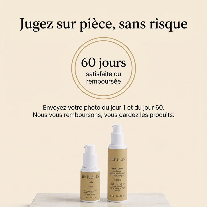 Garantie 60 jours satisfaite ou remboursée sur le Protocole Unifia